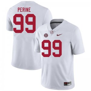 NCAA Men's Alabama Crimson Tide #99 Ty Perine Stitched College 2020 Nike Authentic White Football Jersey MT17X30US